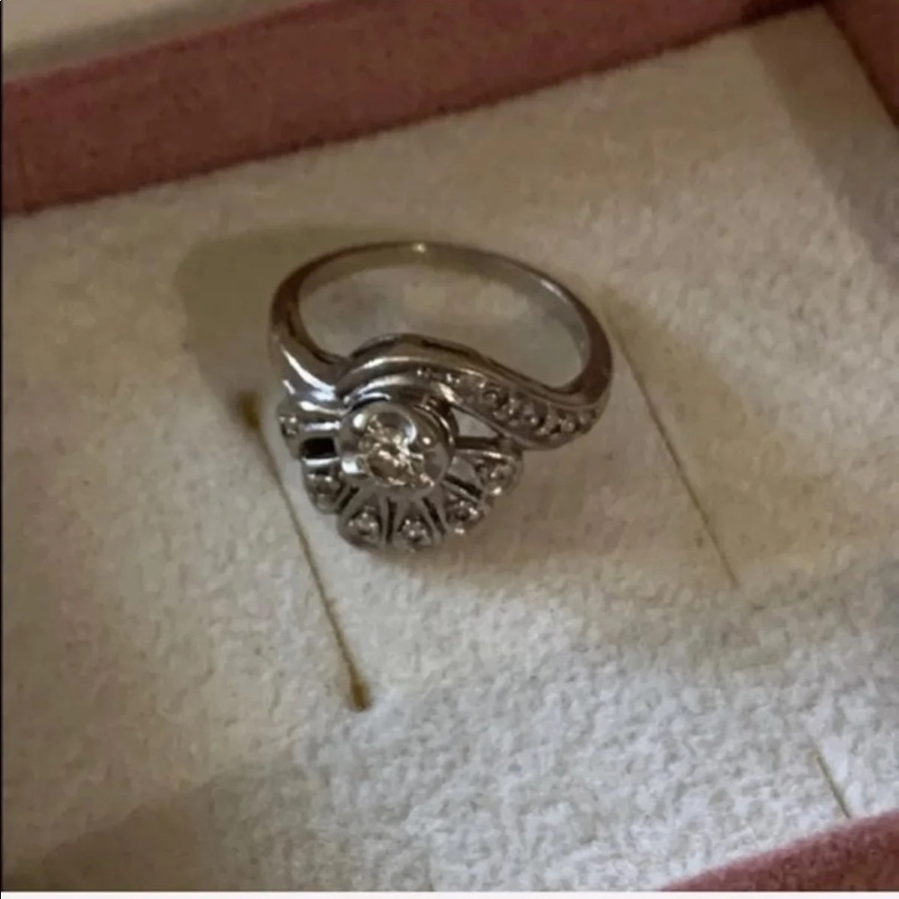 DIAMOND RING 4 1/2 Vintage - Picture 2 of 8